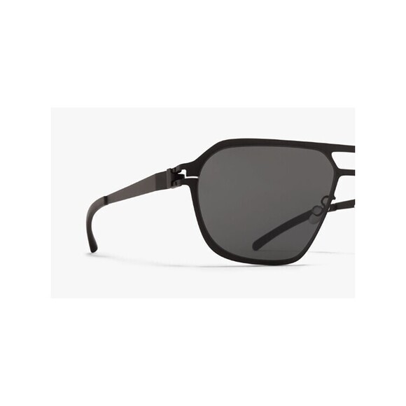 Mykita Angular Black Aluminum Sunglasses With Slim Temples - NWT